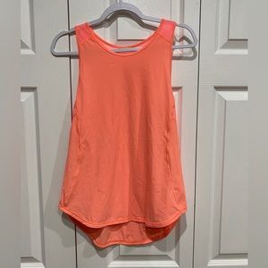 Orange lululemon sculpt tank
